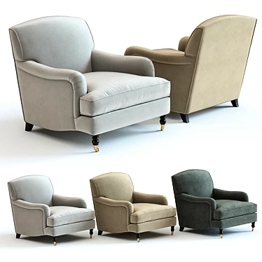 Elegantly Designed Howard Armchair 3D model image 1 