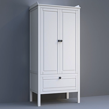 Sleek and Stylish ikea SUNDVIK Wardrobe 3D model image 1 