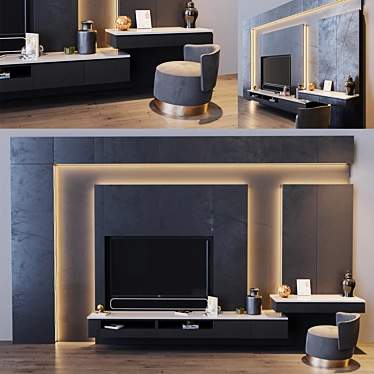 Title: Ultra-Slim 88" TV Set 3D model image 1 