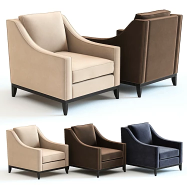 Spencer Armchair: Stylish & Cozy Seating 3D model image 1 