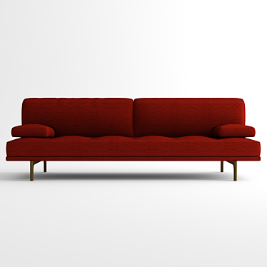 Modern 3-Seater Sofa: Zanotta Milano 3D model image 1 