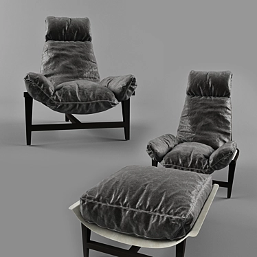 Contemporary Armchair: Vray, Corona, FBX 3D model image 1 