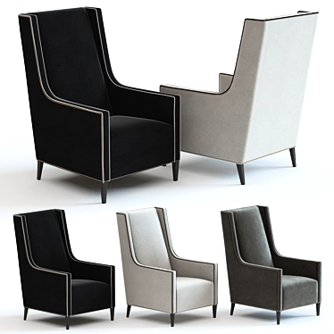Modern Christo Large Armchair: 3D Model 3D model image 1 
