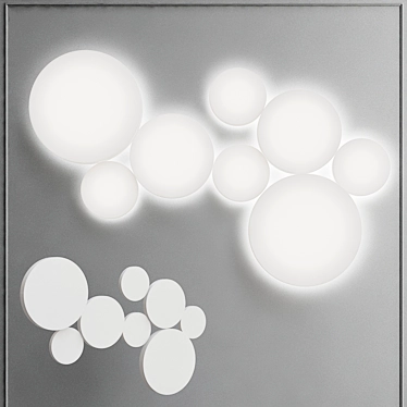 Sleek Flush Mount Lighting 3D model image 1 