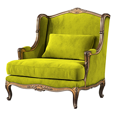 Elegant Louis XVI Armchair 3D model image 1 