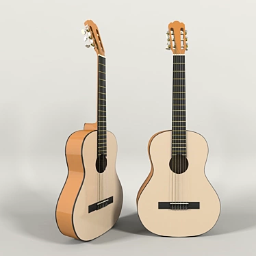 Affordable and Durable Colombo Acoustic Guitar 3D model image 1 