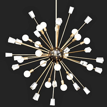 Italian Starburst Pendant Light 3D model image 1 