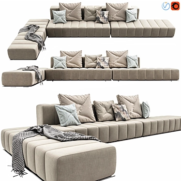 Freeman Lounge Set: Stylish and Versatile 3D model image 1 