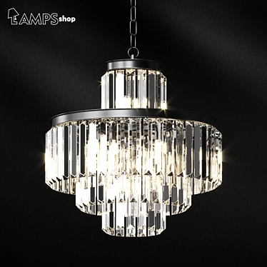 Crystal Loft Lamp: Elegant and Modern. 3D model image 1 