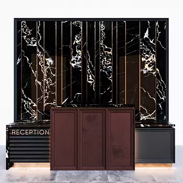 Modern Reception Desk - Stylish and Functional 3D model image 1 