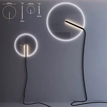 Luminous Aura: Vibia Guise Wall Lights 3D model image 1 