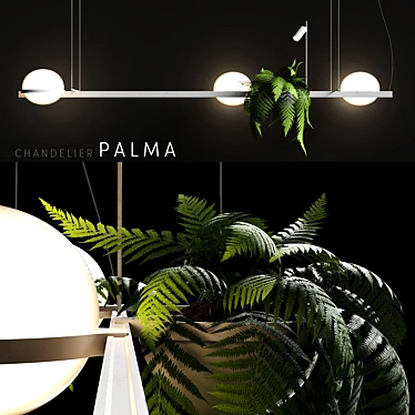 Vibia Palma 3736 Pendant Light: Modern Elegance for Any Space 3D model image 1 