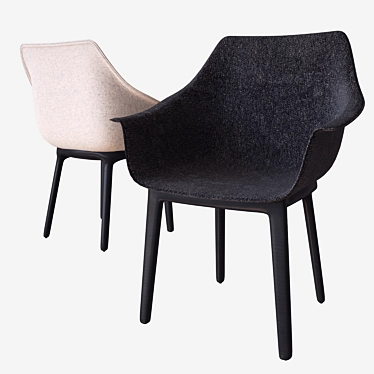 Elegant Draped Chair 3D model image 1 