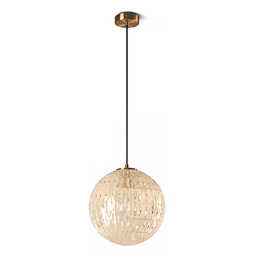 Rustic Amber Pendant Light 3D model image 1 