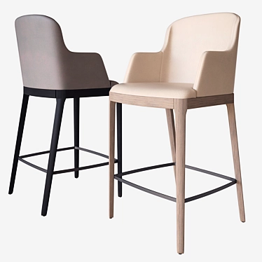 Modern Magda Stool: Sleek Italian Design 3D model image 1 