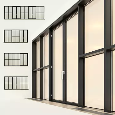 Panoramic Glazing: Modern and Versatile Design 3D model image 1 