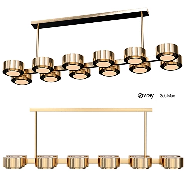 Elegant Hawkins Chandelier 3D model image 1 