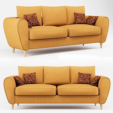 ComfortMax Sofa: Wide, Cozy, Stylish 3D model image 1 