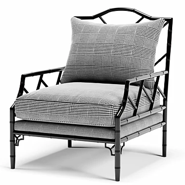 Elegant Monochrome Armchair: Eichholtz Morgan Dixon 3D model image 1 