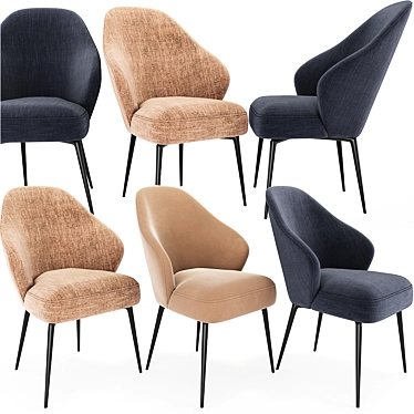 Sleek Savon Dining Chair - Contemporary Style 3D model image 1 