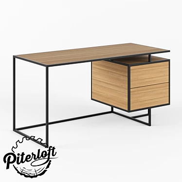 Piercy Loft Desk - Customizable, Stylish, and Spacious 3D model image 1 