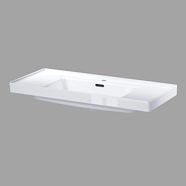 CREA 100 Inset Sink, White 3D model image 1 