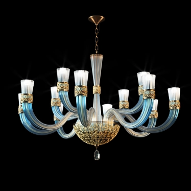 Euroluce DEA L8 + 4: Tiffany Elegance 3D model image 1 