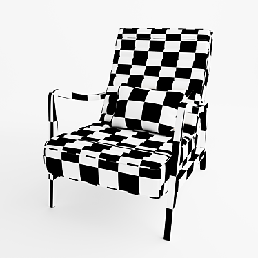 Rustic Elegance: Pryor Leather Chair 3D model image 1 