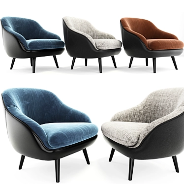 Modern Prius Armchair: Sleek Design & Comfort 3D model image 1 