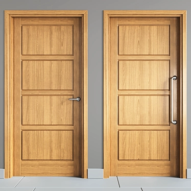 2,042 Polygons FBX Doors 3D model image 1 