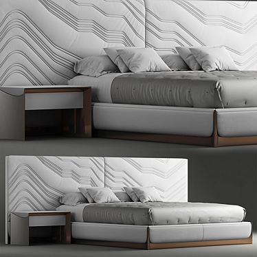 Luxury Foscari Bed by Visionnaire 3D model image 1 