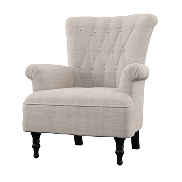 Elegant Edinburgh Wingback Chair 3D model image 1 