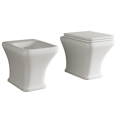 Elegant Hidra Ceramica TOSCA Toilet 3D model image 1 