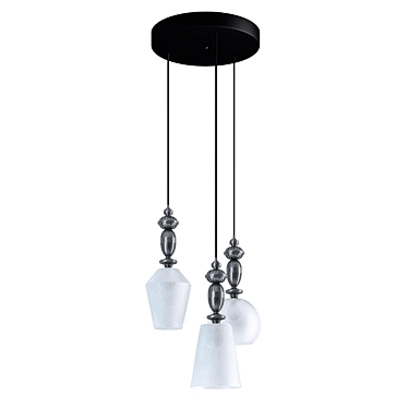 Elegant Glass Pendant Light 3D model image 1 