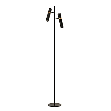 VIOKEF EDGAR Black Gold Floor Light 3D model image 1 