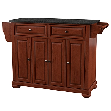 Stylish Robinwood Granite Kitchen Island 3D model image 1 