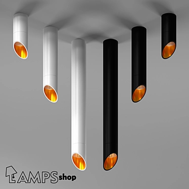 Eco-friendly Bamboo Lamps 3D model image 1 