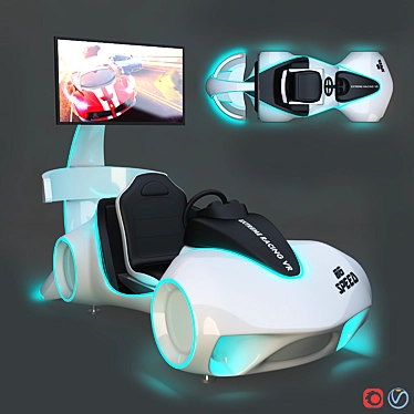 VR Flash Racing: The Ultimate 3D Racing Experience 3D model image 1 