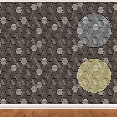 Seamless Wallpaper Set - 3 Color Options 3D model image 1 