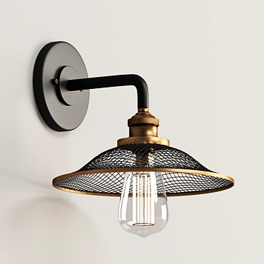 Vintage Barn Wall Sconce 3D model image 1 