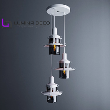 Lumina Deco Capri Pendant - White 3D model image 1 