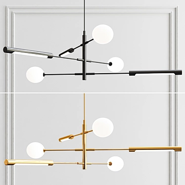 Nordic Elegance Runna Chandelier 3D model image 1 