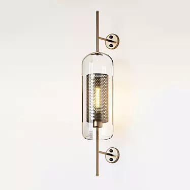Elegant Glass Wall Lamp by Chiswick 3D model image 1 