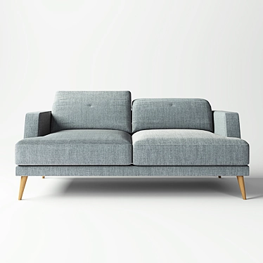 Scandinavian Style Sofa: Elegant & Spacious 3D model image 1 