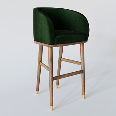 Sleek Viceroy Stool - CB2 3D model image 1 