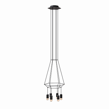 Elegant Wireflow 0308 Pendant Light 3D model image 1 