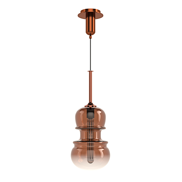 Elegant Sonata Copper Chandelier 3D model image 1 