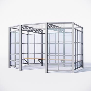 Glass Gazebo: The Perfect Smoke Spot 3D model image 1 