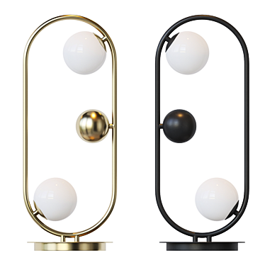 Modern Glass Hoop Table Lamp 3D model image 1 