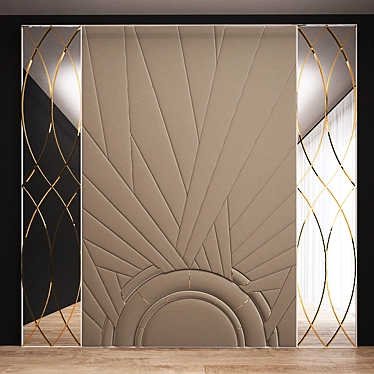 Modern Bed Panel 01: Sleek Design, V-Ray Render 3D model image 1 